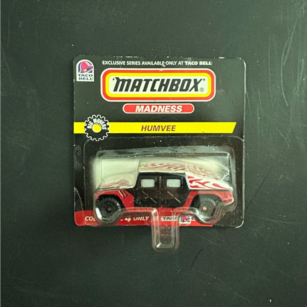 Taco Bell Matchbox Madness Red and White Humvee Toy Vehicle